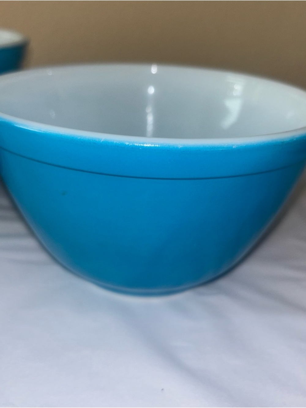 2 Vintage Pyrex Primary Color Americana? Turquoise Blue 401 402 - Picture 5 of 14